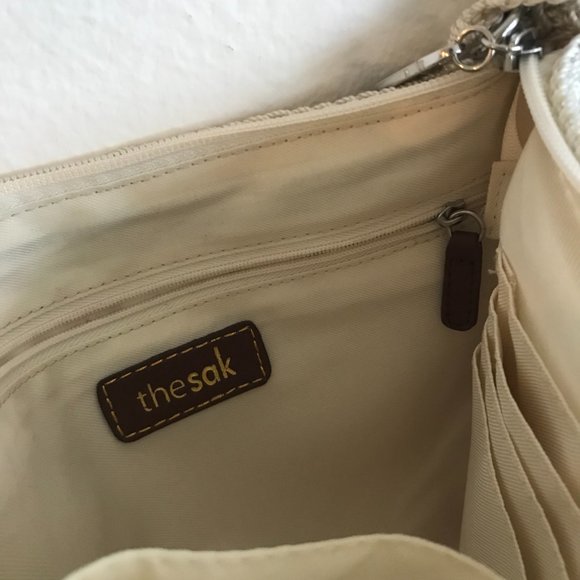 The Sak Crochet Crossbody Rainbow Striped Crossbody Vegan Recycled Bag - Picture 6 of 9